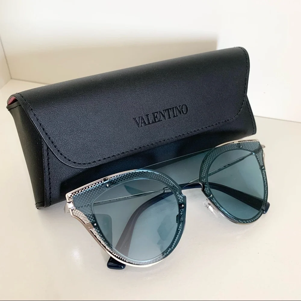 Valentino clear blue sunglasses
